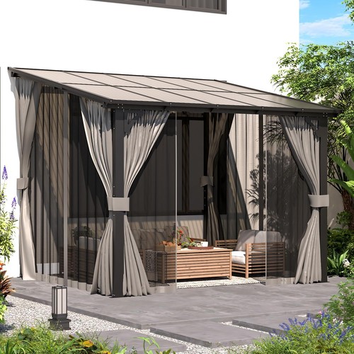Wall mounted hardtop gazebo - wall,