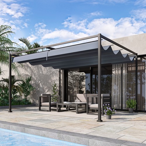 Outsunny metal pergola - outsunny, 3m
