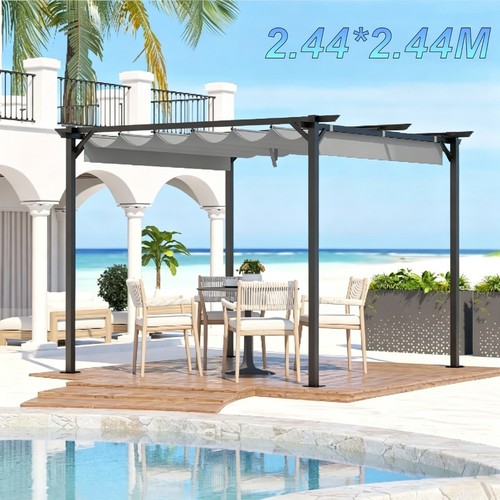 44x2 44m metal pergola - 2.44x2.44m,