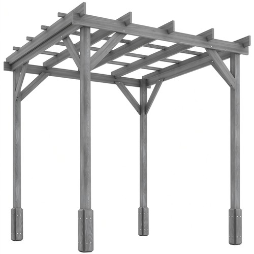 Outsunny wooden pergola - outsunny, 2m