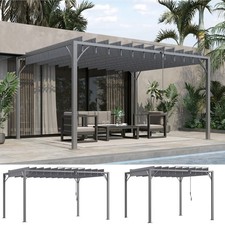 Outdoor Louvered Metal Pergola